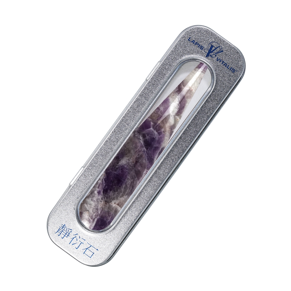 Massagegriffel Amethyst, in Geschenkdose