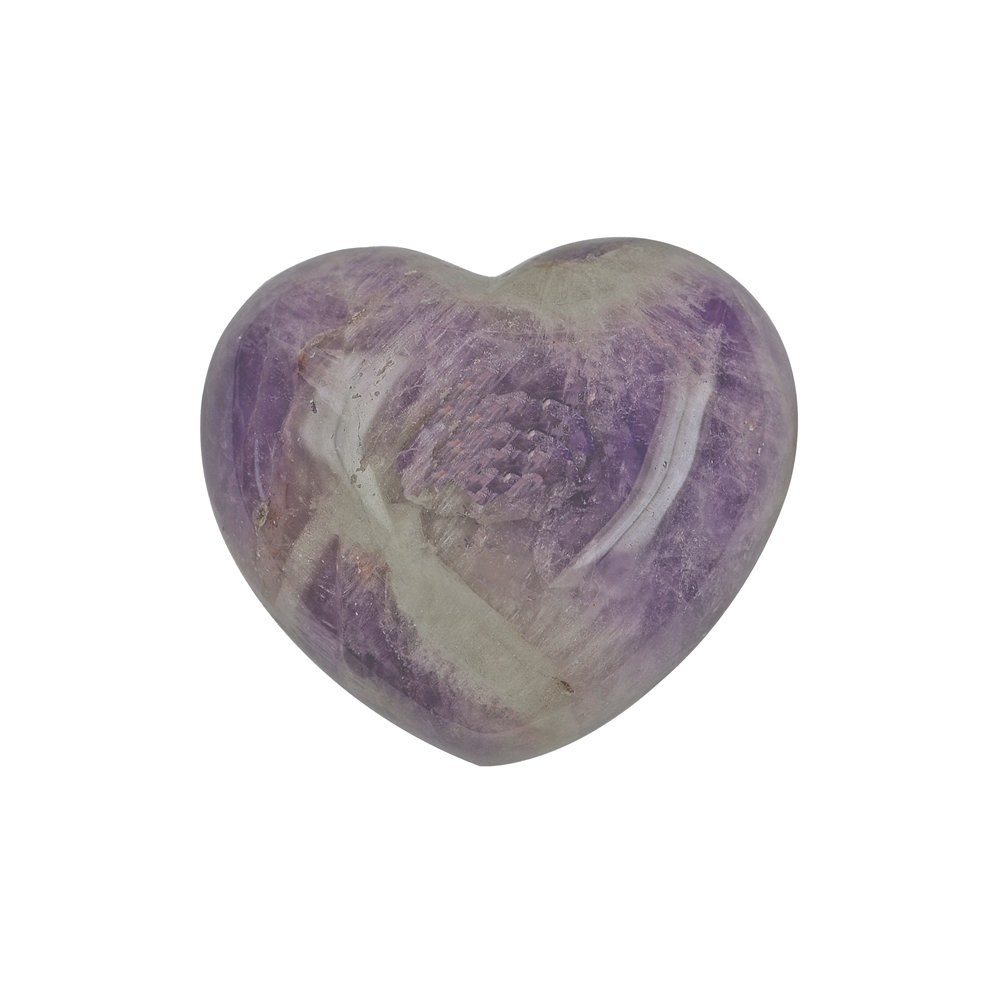 Heart puffy heart, amethyst, 4,5cm