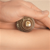 Palla da massaggio in aragonite, 3,8 - 4,2 cm, in confezione regalo