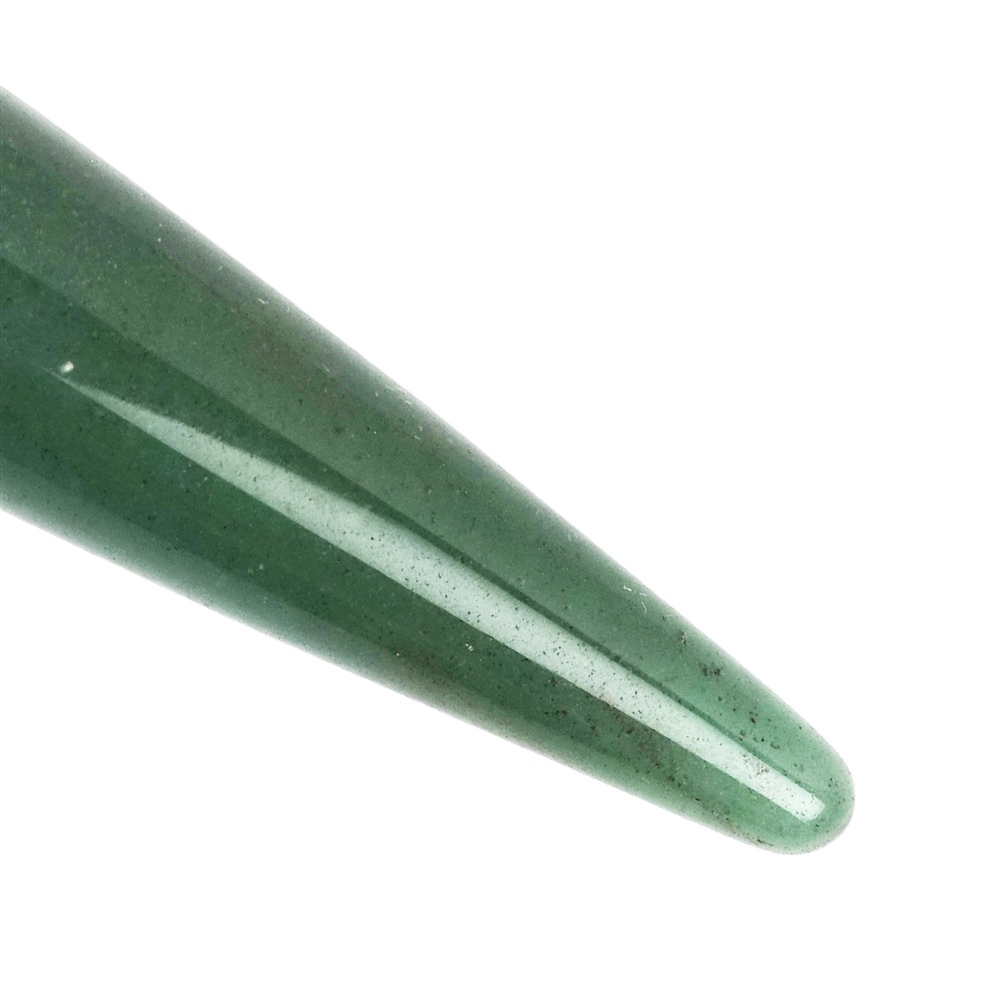 Manche de massage en quartz aventurine épais, en boîte cadeau