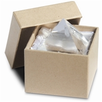 Pyramide Cristal de roche dans boîte cadeau, 03cm