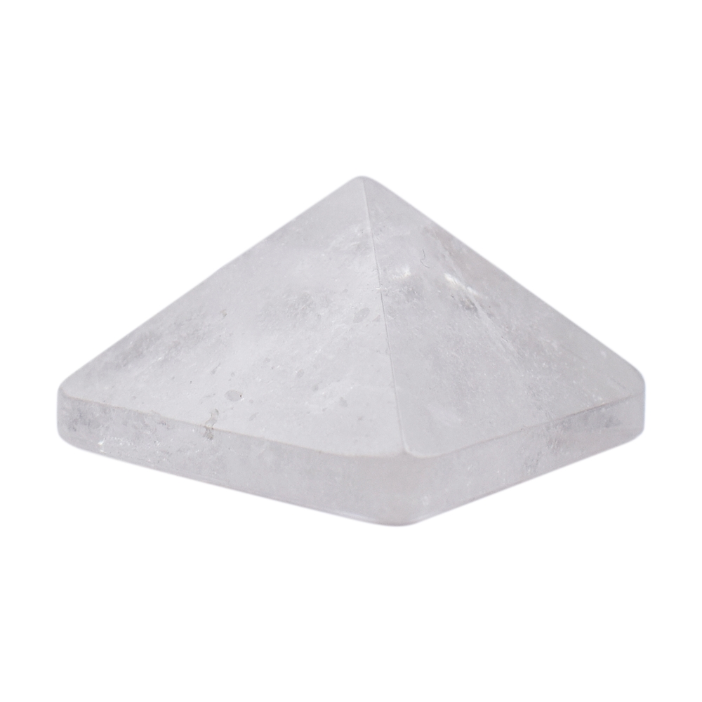 Pyramide Cristal de roche dans boîte cadeau, 03cm