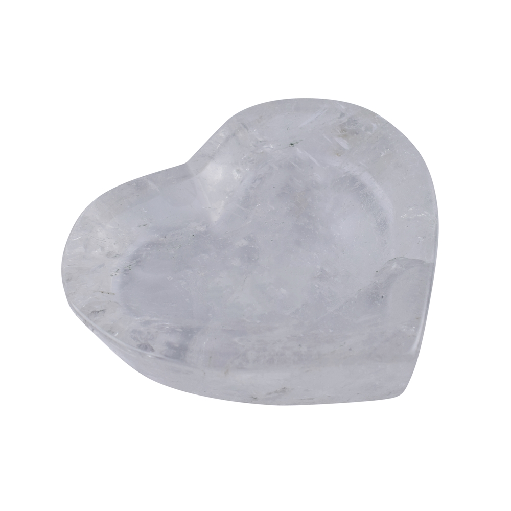 Bowl Rock Crystal Heart, 10cm