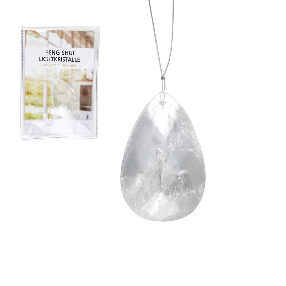 Crystal of light drop (faceted Rock Crystal), 45mm