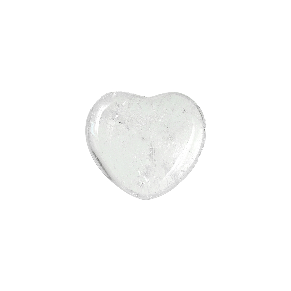 Cœur de poche, Cristal de roche, 2,8cm (mini)