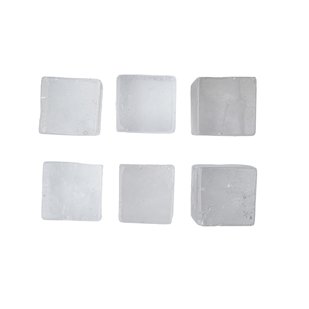 Cristal de roche en cubes, 2 x 2cm (6 pcs/UV)