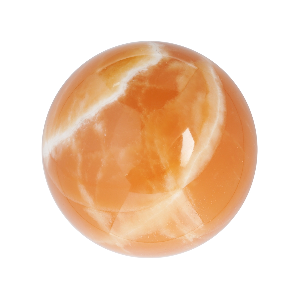 Sfera di calcite (calcite arancione), 10,0 cm