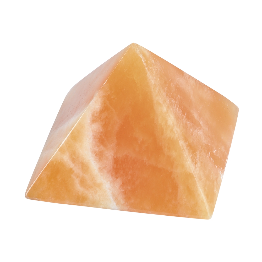Pyramide Calcit (Orangencalcit), 08,0cm