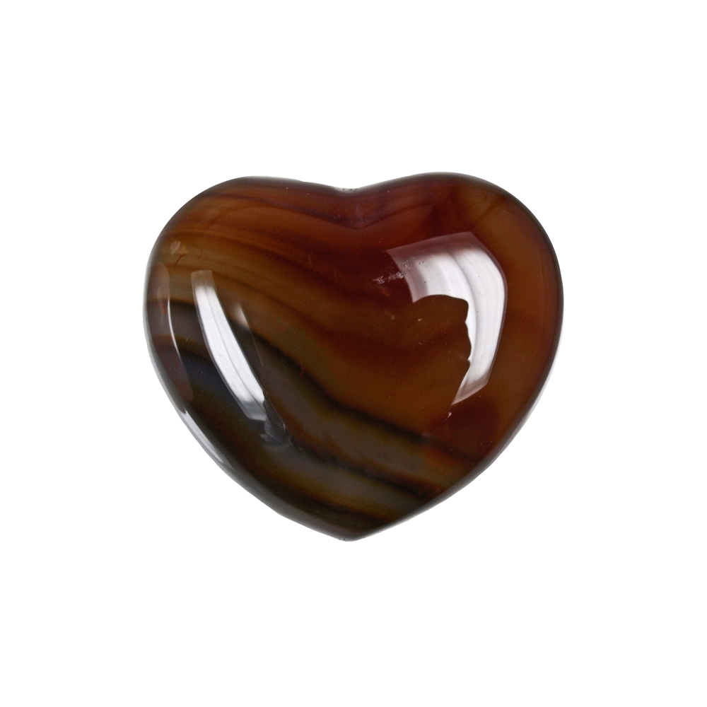 Heart puffy, carnelian (burnt), 4,5cm