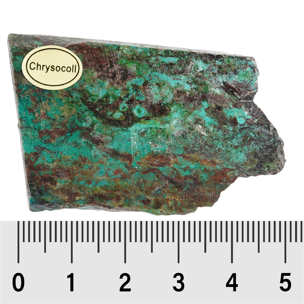 One side polished piece Chrysocoll-Cuprite, 03 - 06cm (24 pcs./VE)
