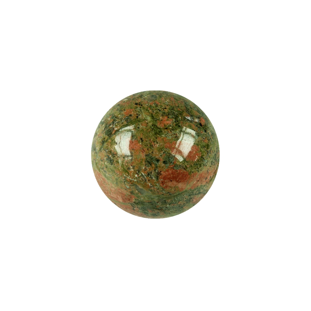Sphere Epidote Feldspar/Unakite, 1,5cm (calibrated)