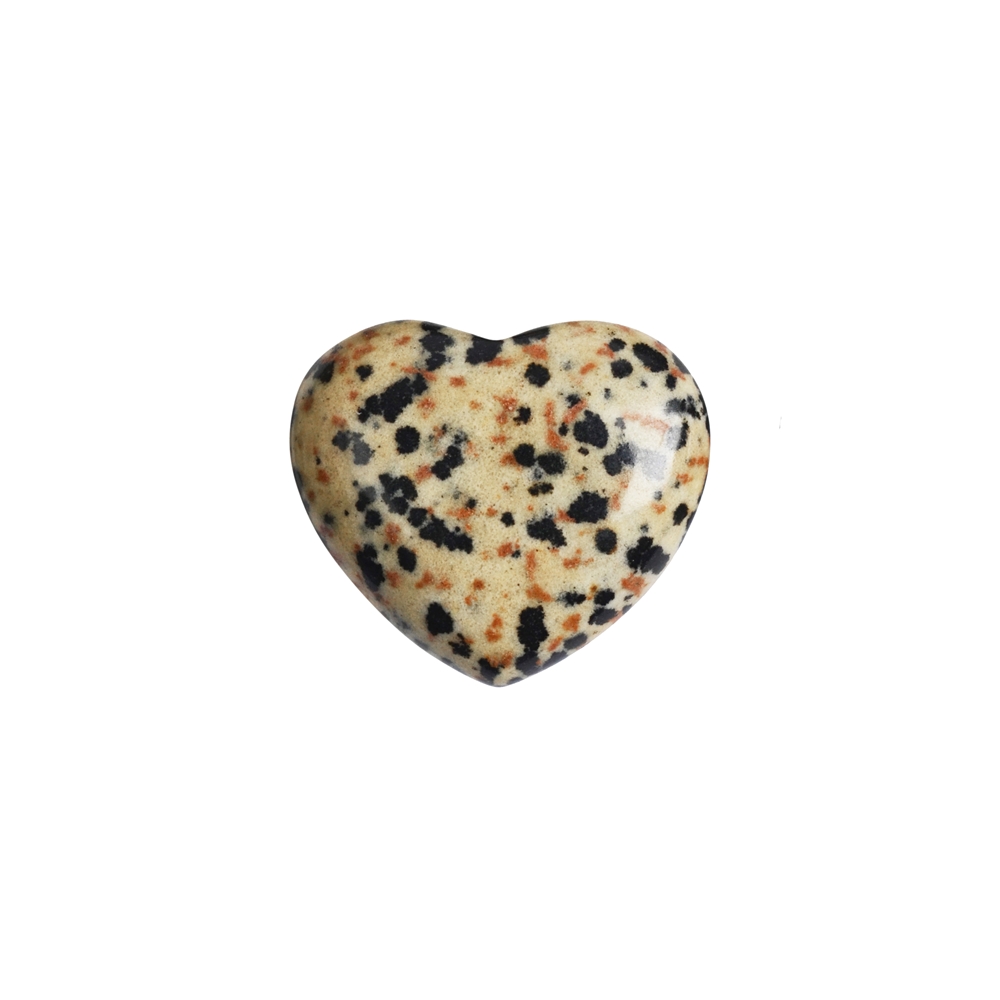Cuore (cuore tascabile), pietra dalmata, 2,8 cm (mini)