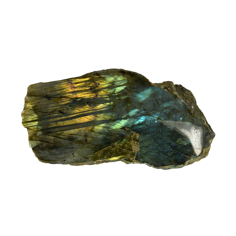 One side polished piece of labradorite, 05 - 12cm