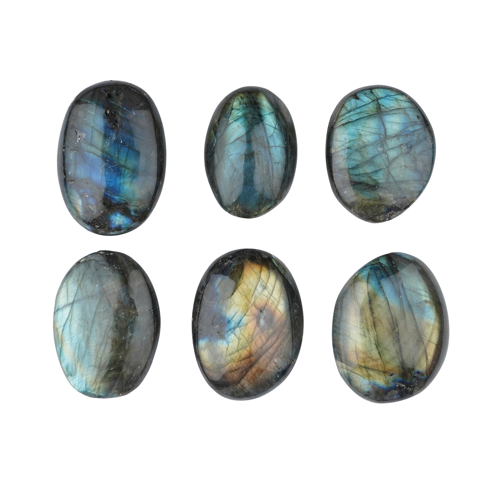 Hand flatterer labradorite AAA, 3.0 - 5.0cm (6 pcs./ PU)