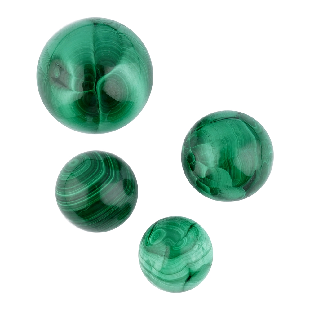 Perle di malachite, 2,0 - 2,6 cm (100g/VE)