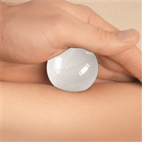 Boule de massage Quartz blanc, 4,0cm, en boîte cadeau