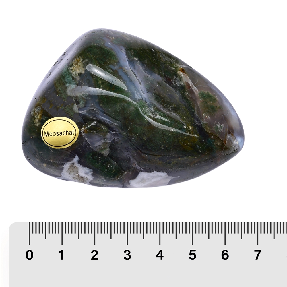 Tumbled Stones Moss Agate, 5,5 - 7,5cm (54 pcs./ PU)