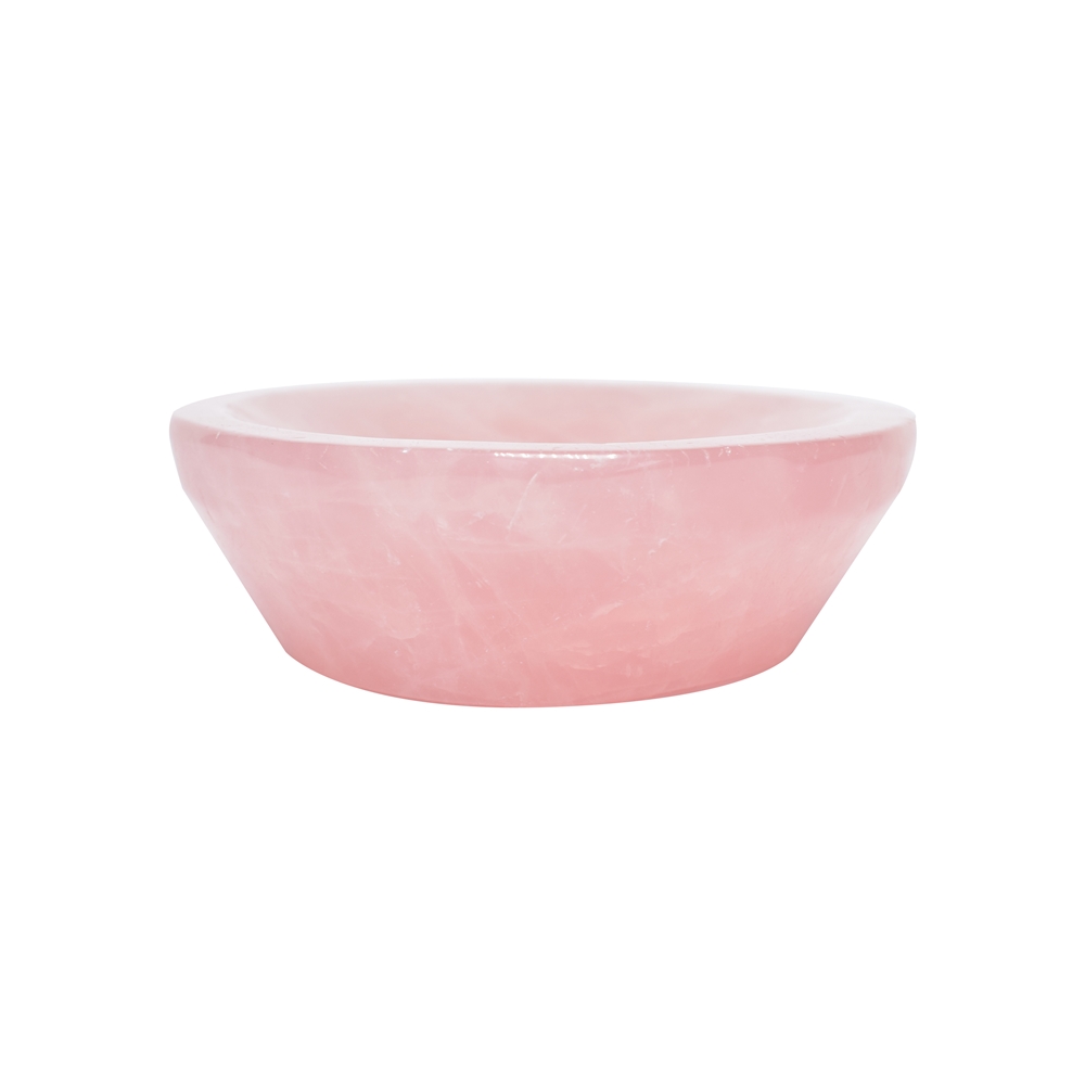 Ciotola di quarzo rosa, rotonda, 9 cm