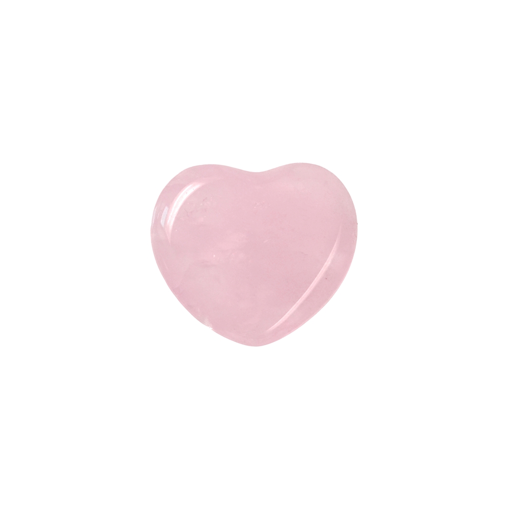 Heart (pocket heart), Rose Quartz, 2,8cm (mini)