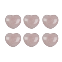 Cuore (cuore tascabile), quarzo rosa, 3,3 x 3,9 cm