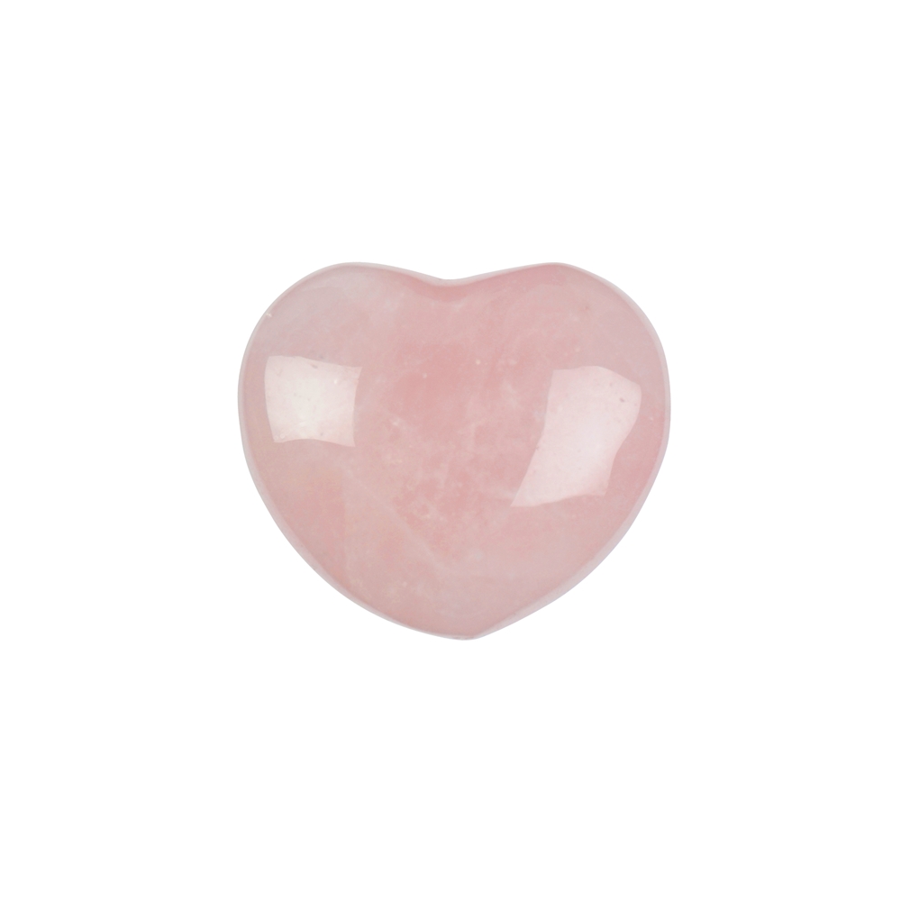Heart (pocket heart), Rose Quartz, 3.3 x 3.9 cm
