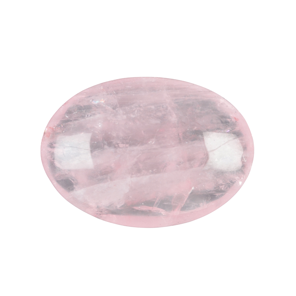 Lente di pietra quarzo rosa extra