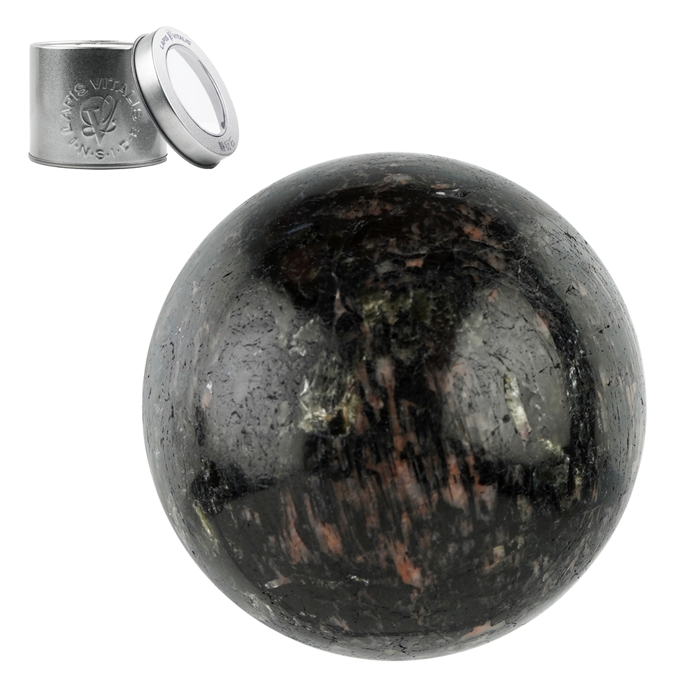 Massage ball Tourmaline (black), 4,0cm, in gift box