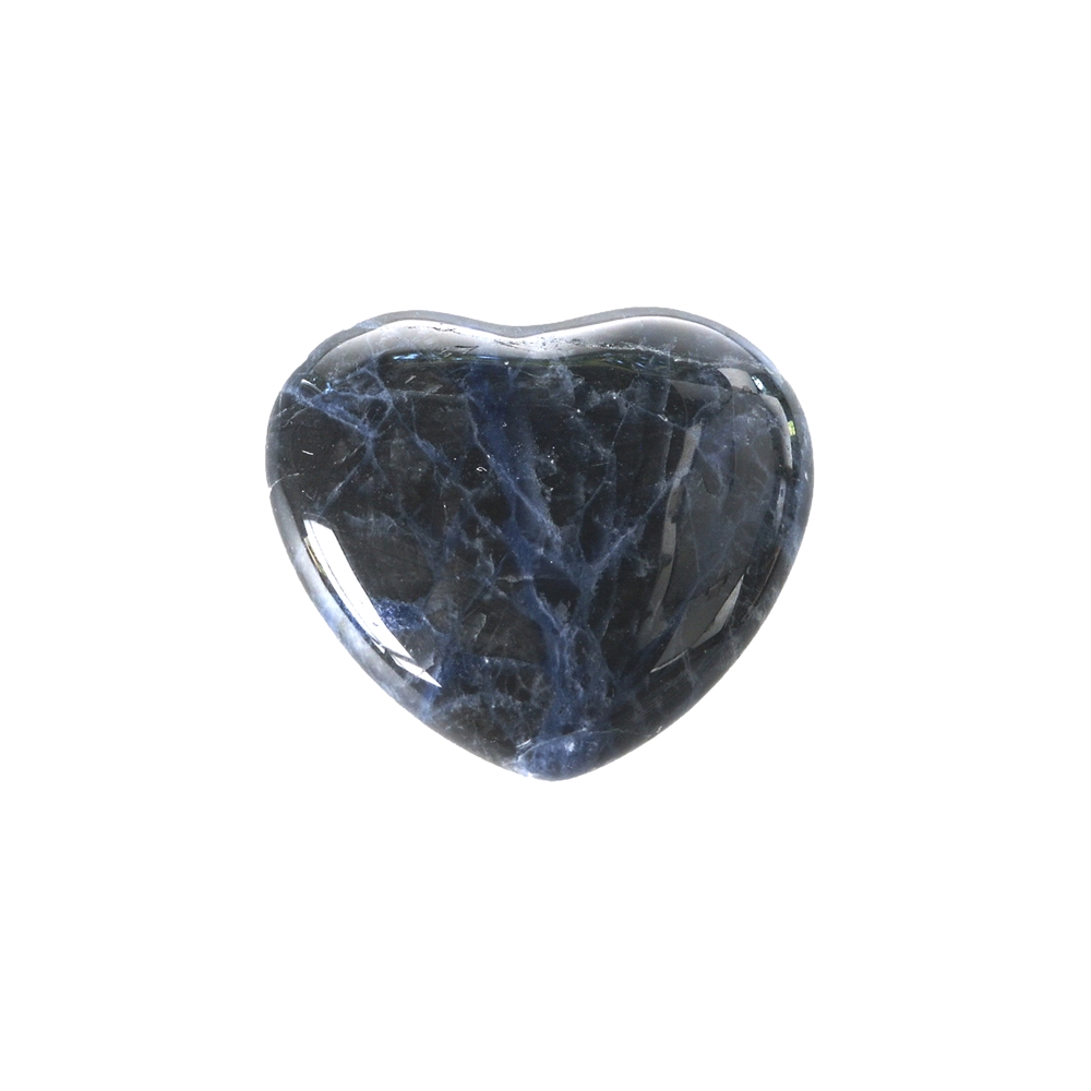 Heart (pocket heart), Sodalite, 3.3 x 3.9 cm
