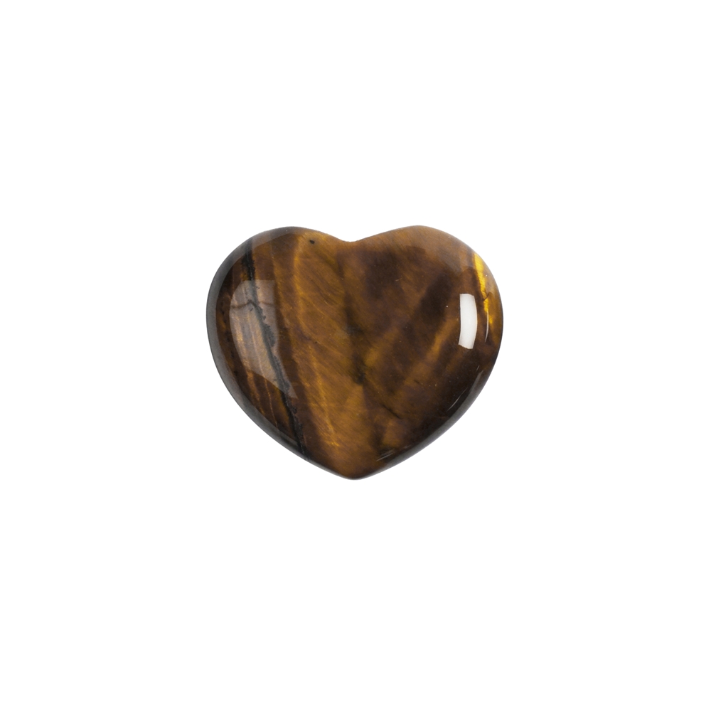 Heart (pocket heart), Tiger's Eye, 2,8cm (mini)
