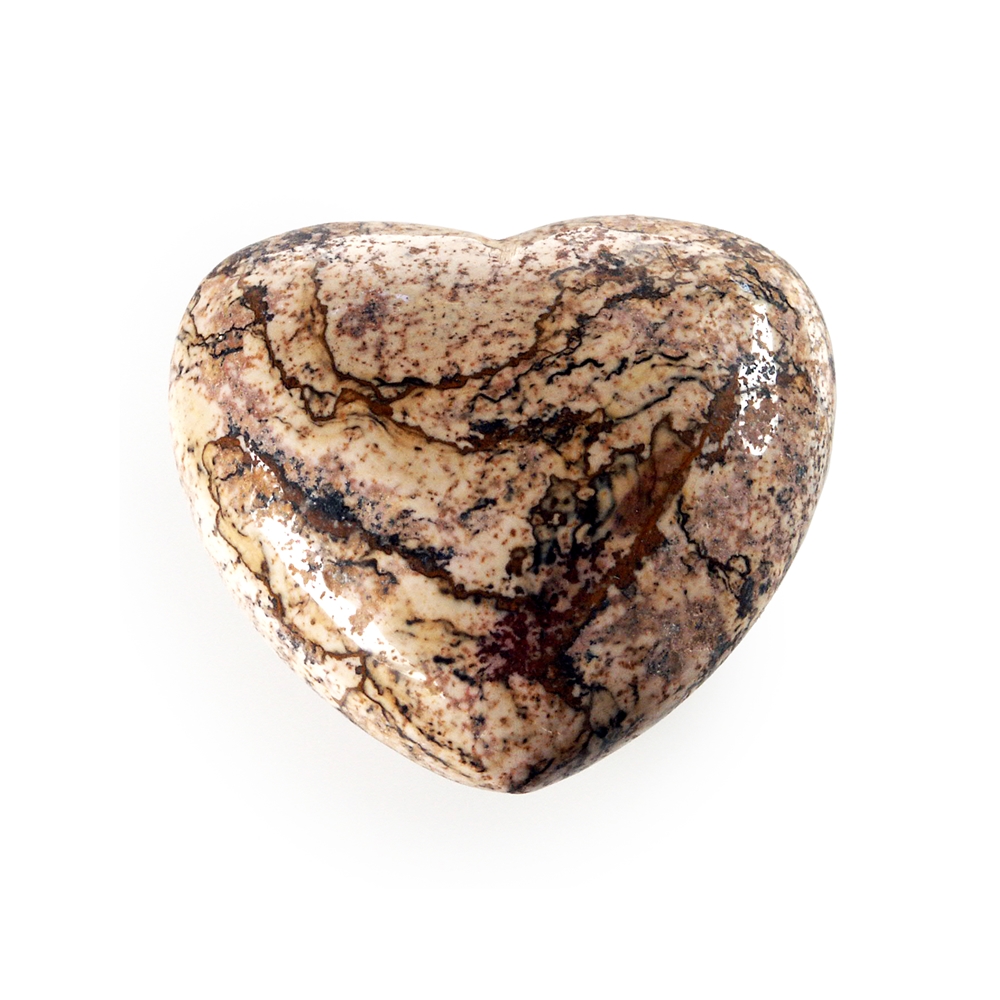 Heart puffy, Jasper (Landscape), 5,5cm