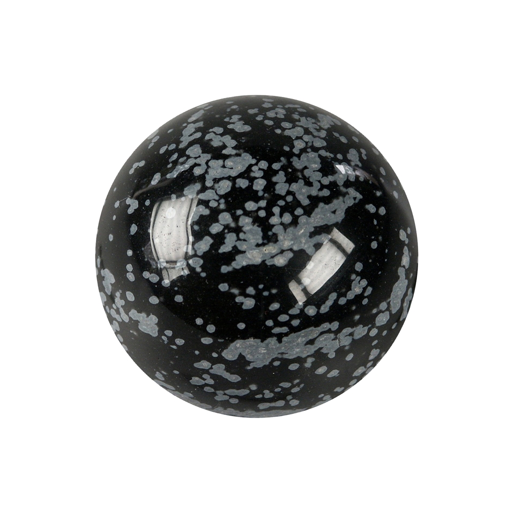 Boule d'Obsidienne (flocons de neige), 3,0cm