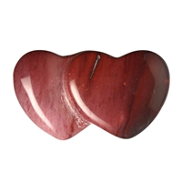 Double heart Mookaite, 04,3cm (6 pcs./VE)