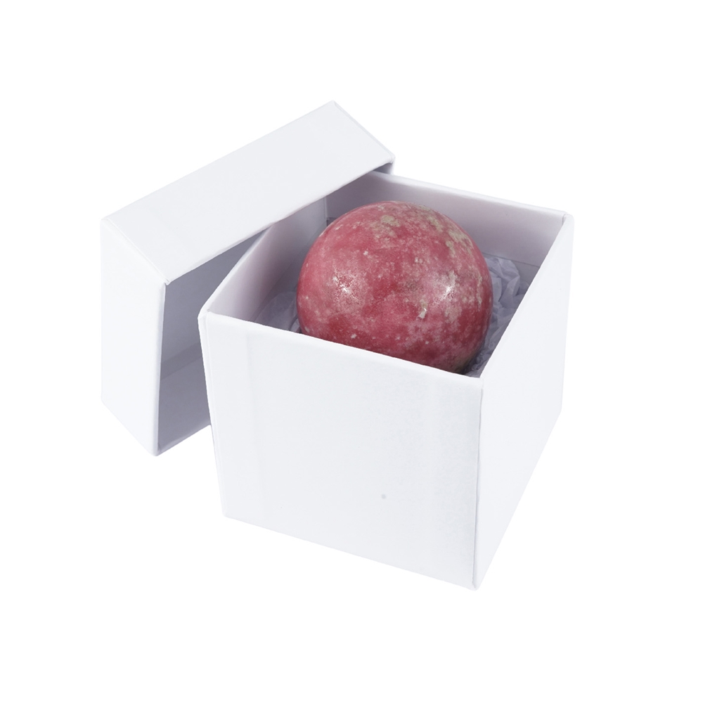 Thulite massage ball, 4.0 cm, in gift box