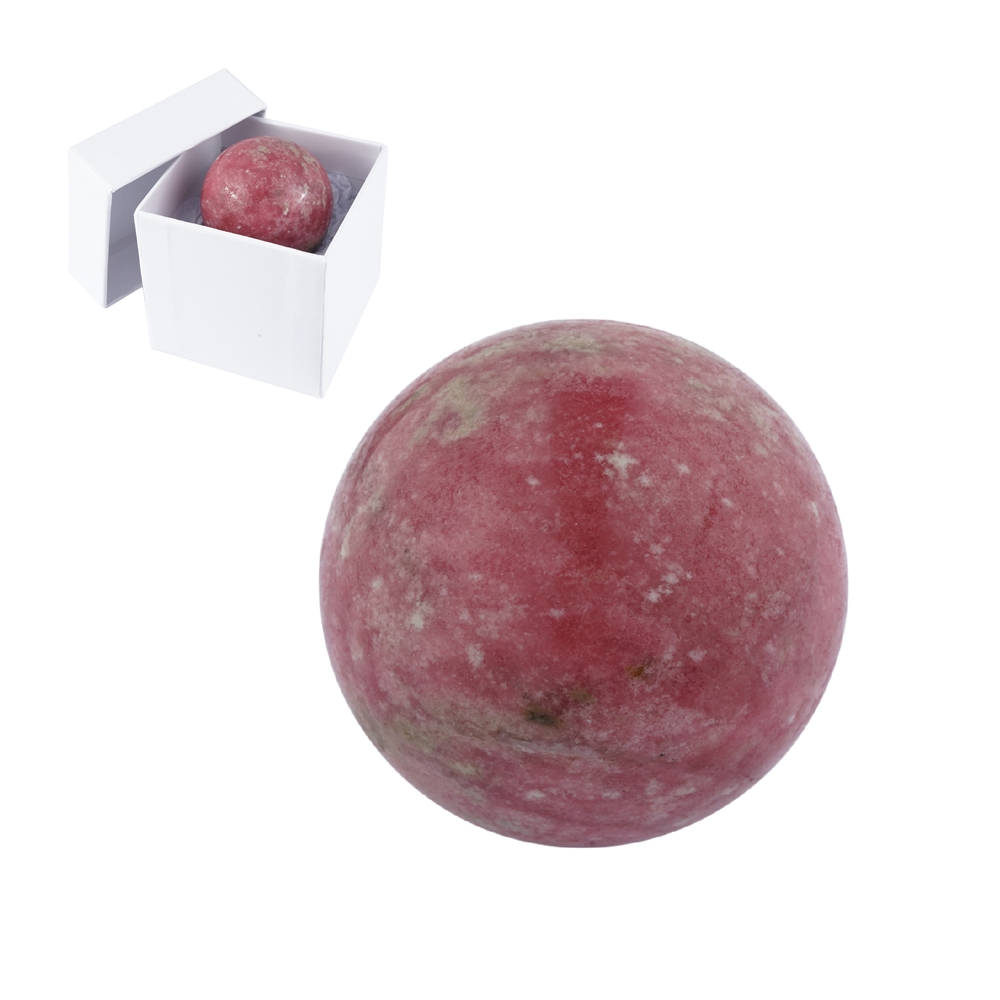 0519001041 Thulite massage ball, 4.0 cm, in gift box | wholesaler gems & healing stones