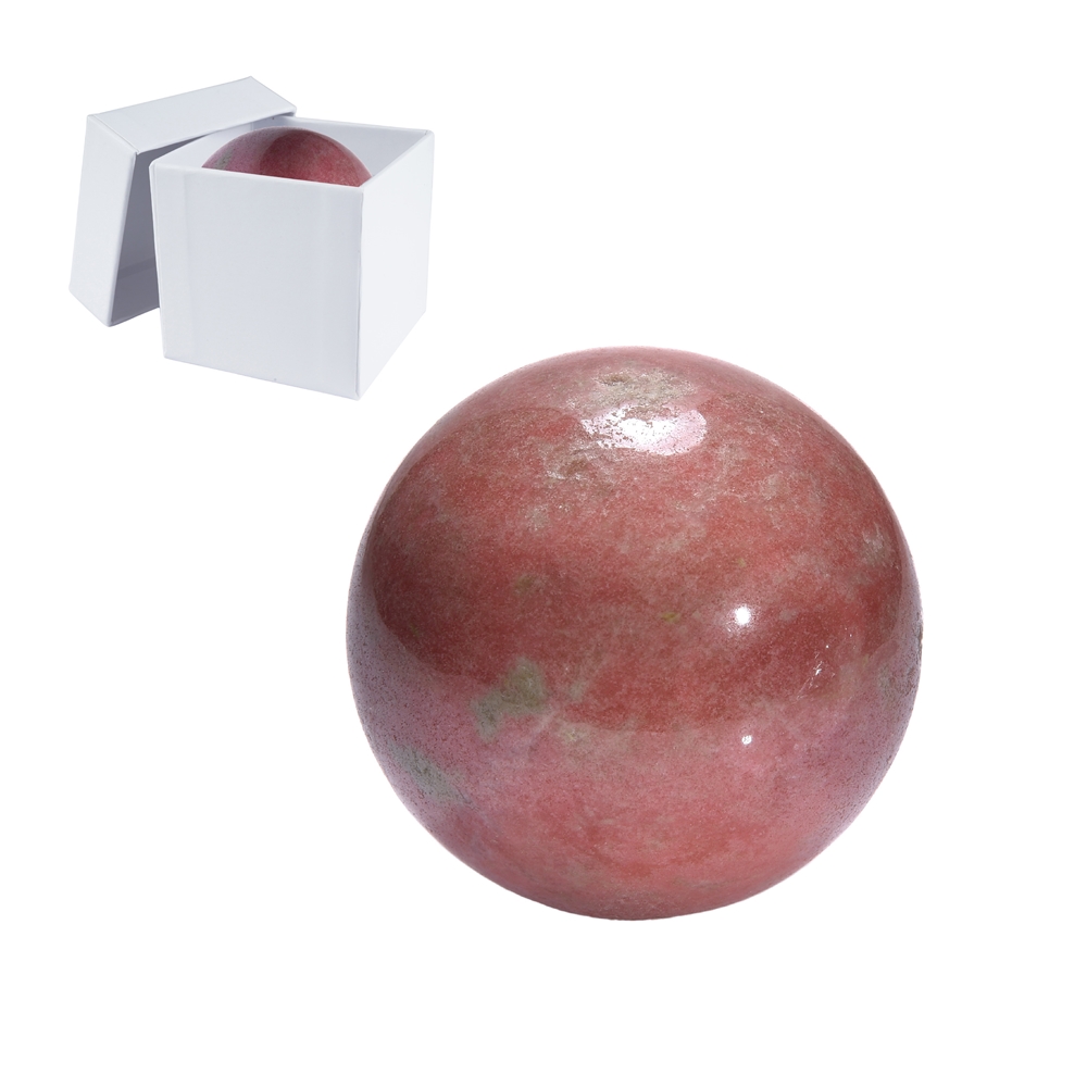 Boule de massage Thulite, 5,0cm, dans une boîte cadeau