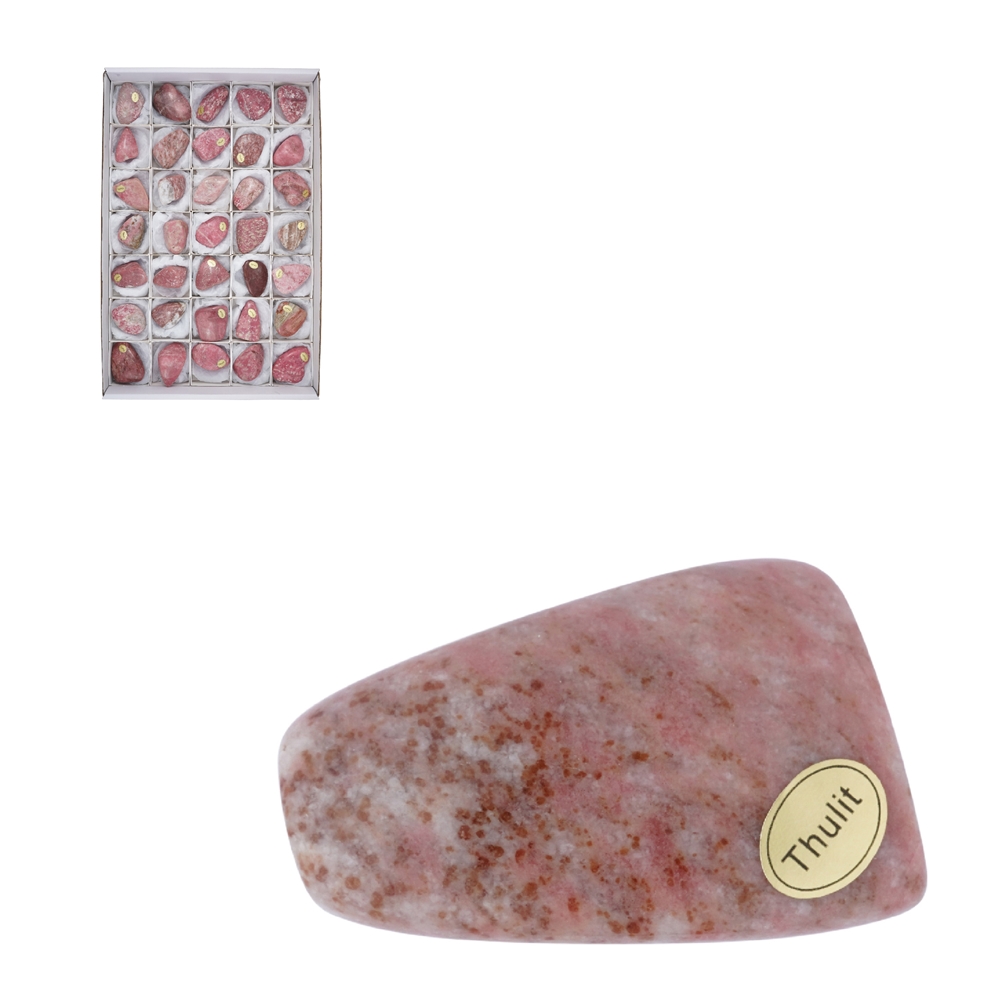 Pietre burattate Thulite, 4,5 - 5,0 cm (35 pz./ UC)