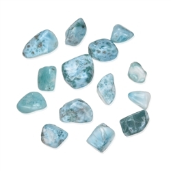 0519627100 Piedra rodada de Larimar, 2,0 - 3,0cm (100g/VE) | Marco Schreier