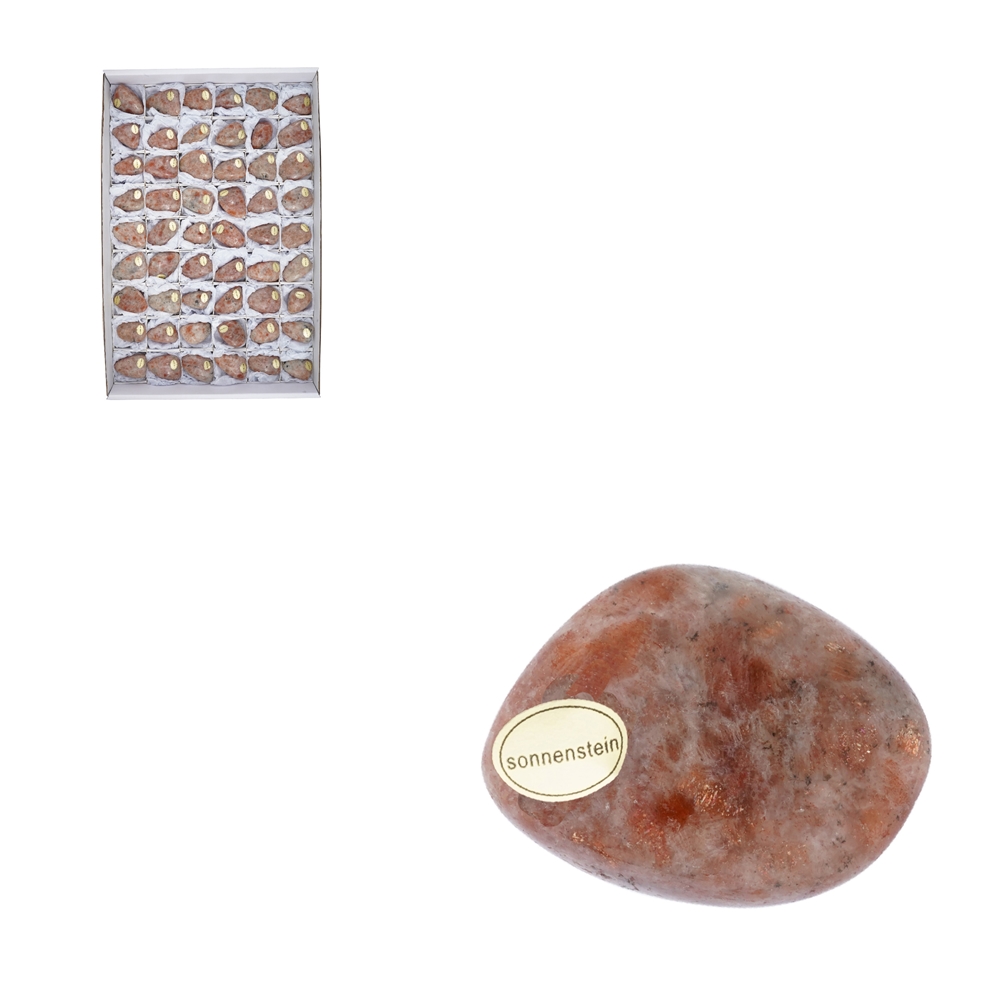 Tumbled Stone Sunstone, 3.5 - 4.0cm (54 pcs./ PU)