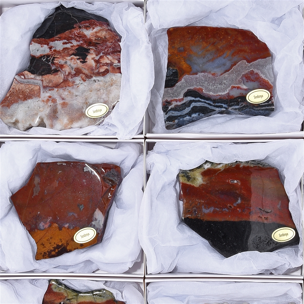 Slabs Sardonyx, 05 - 06cm (12 pcs./ PU)