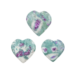 0527220601 Cuore Fuchsite rubino, 3,0 cm (3 pz./ UC) | grossista gemme e pietre curative