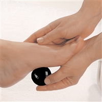 Massage-Kugel Obsidian (schwarz), 4,0cm, in Geschenkdose