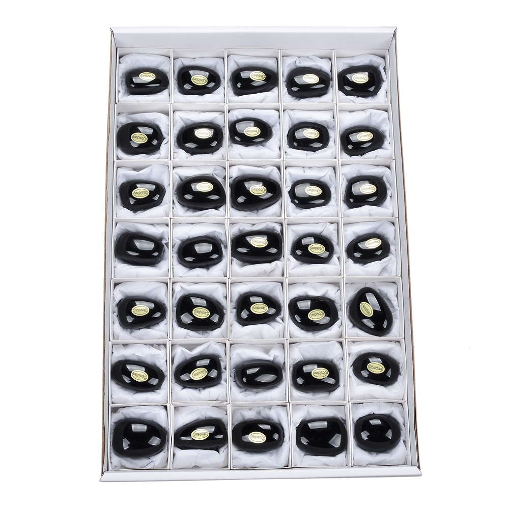 Jumbos Obsidienne (noir), 4,0 - 4,5cm (35 pcs/unité)