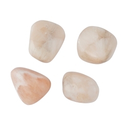 0537027100 Tumbled Stones Stilbite (pink), 3.0 - 4.0cm (100g/ PU) | Marco Schreier