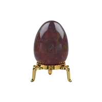 Egg fire chalcedony, 5,0cm, with gift box and stand