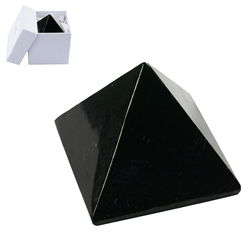 0543203400 Pyramide Schungit (stab.), 03,8 - 04,2cm, in Geschenkschachtel | Marco Schreier