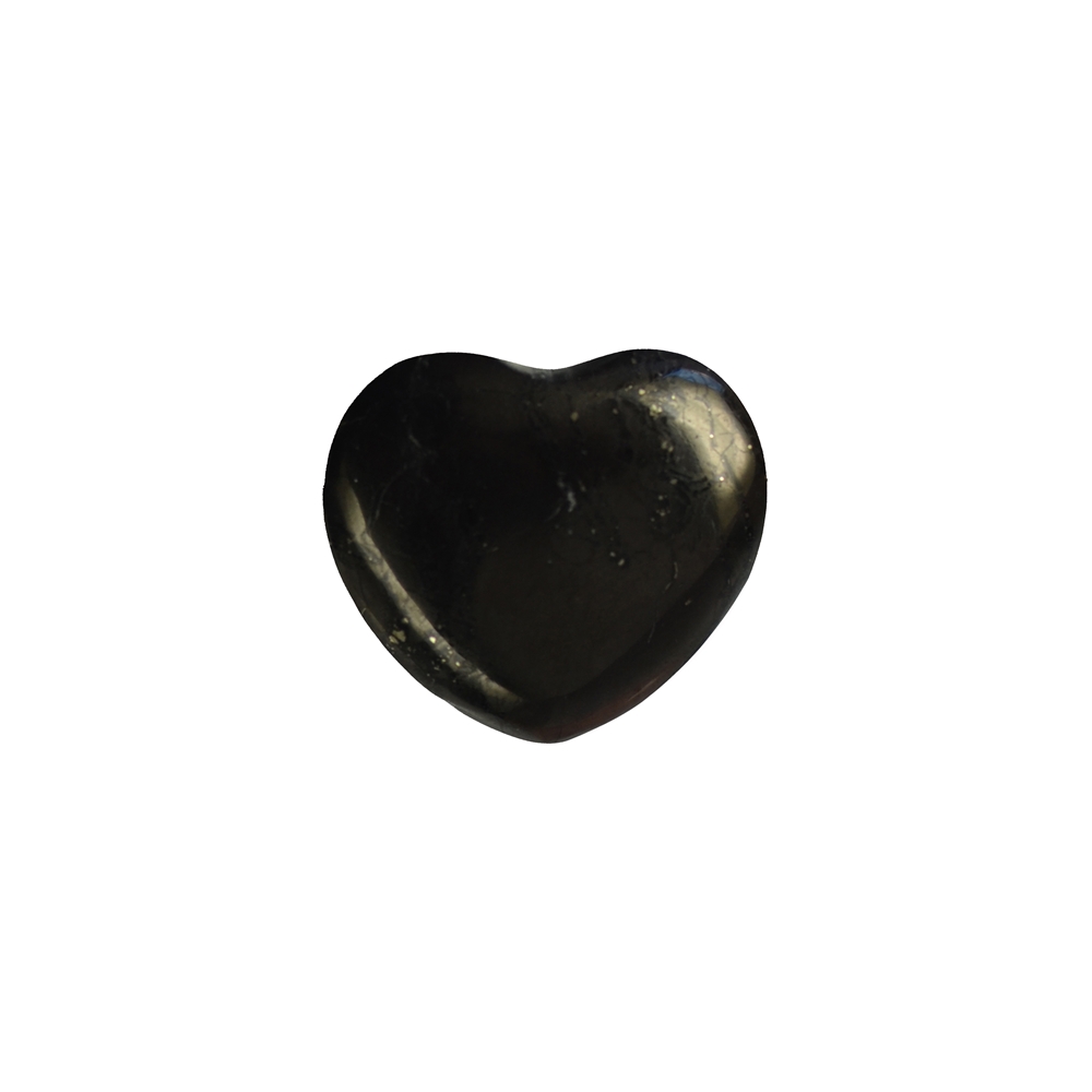 Cuore (cuore tascabile), shungite (pugnalato), 2,8 cm (mini)