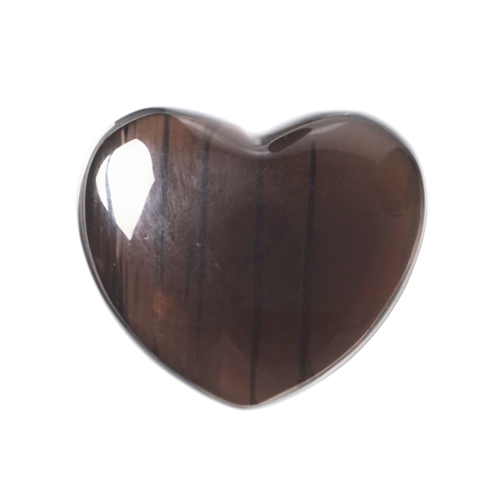 Heart flat, Obsidian (Lamellar Obsidian), 4,0 - 4,5cm