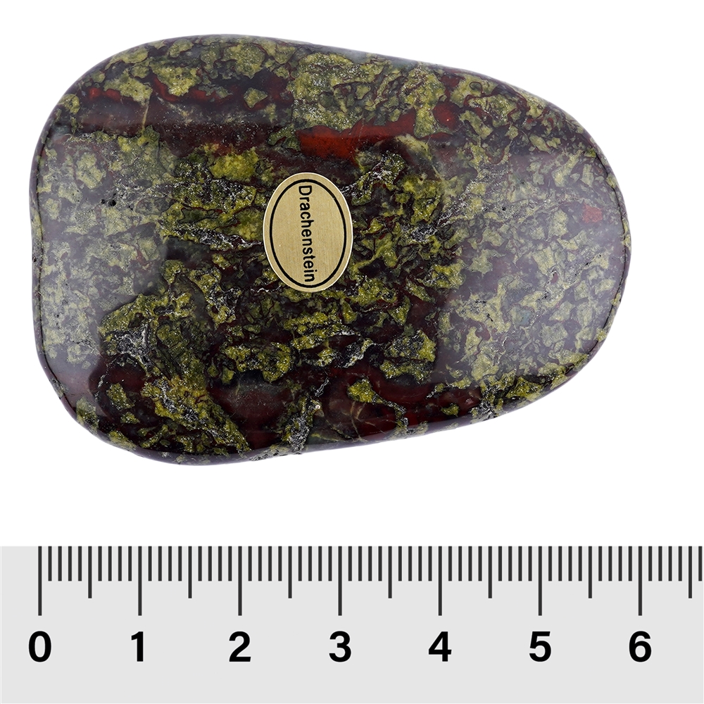 Pierre roulée Épidote-Quartzite (pierre de dragon), 5,0 - 6,0cm (24 pcs/unité)