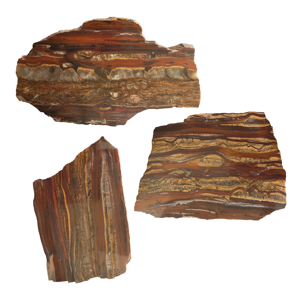 Slabs of Tiger's Eye jasper, 250 - 300g