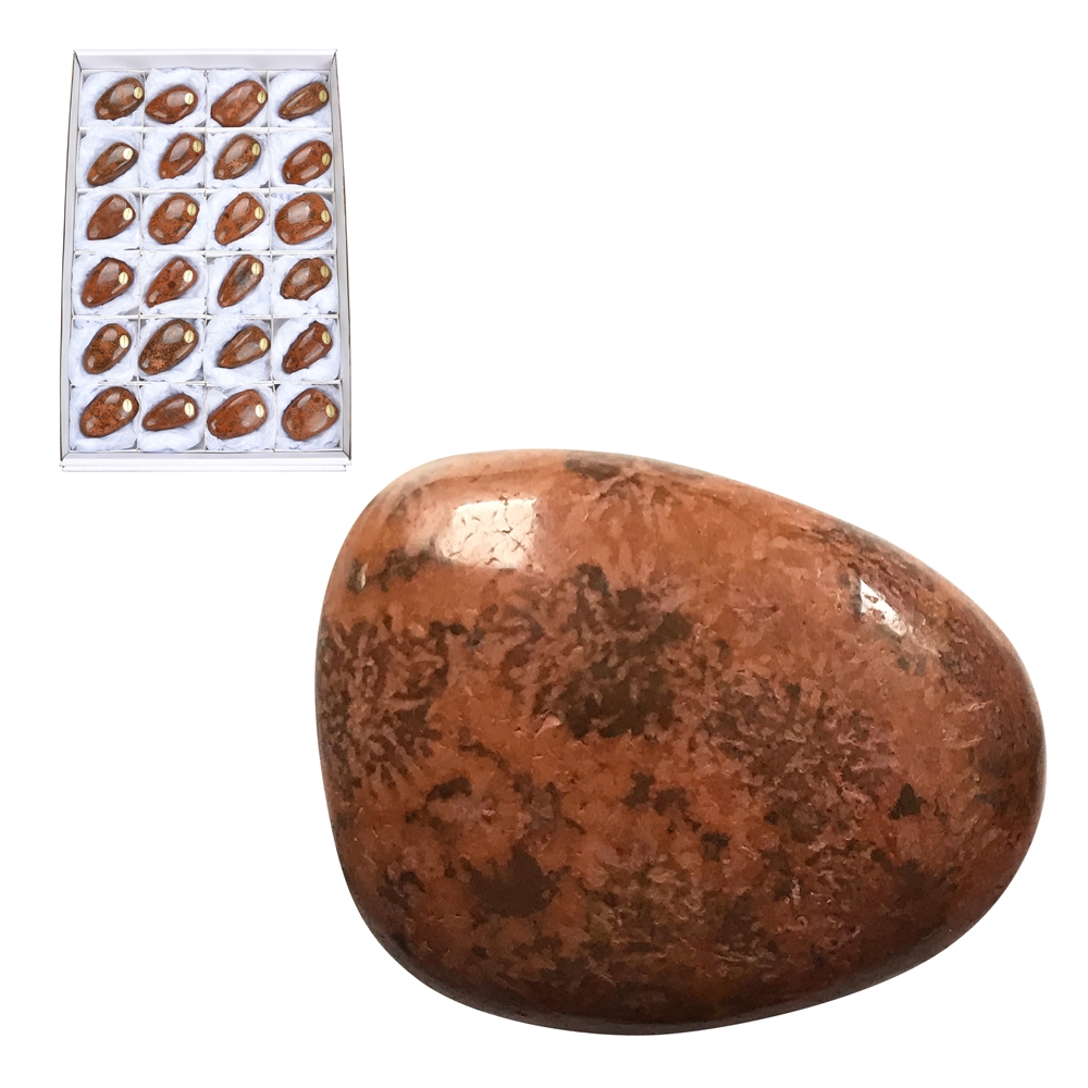Tumbled stones star rhyolite (star jasper), 5.0 - 6.5cm (24 pcs./VE)